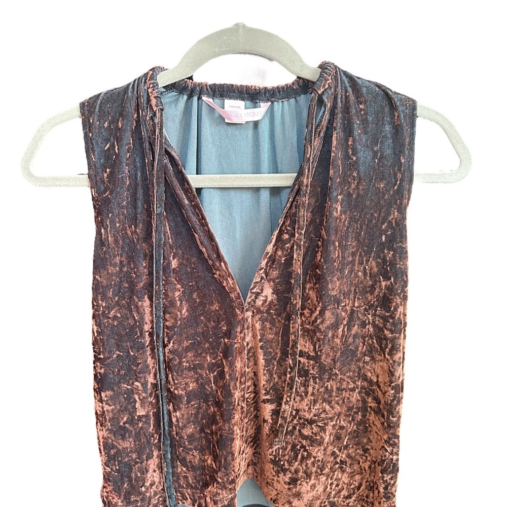 victorias secret brown vintage velour set